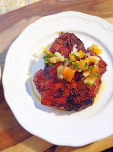 Grilled Pork Chops With Spicy Brown Mustard Salsa